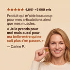 Témoignage de Carine P., noté 4,8 sur 5 : elle prend Rootivae Articulations pour elle et pour sa belle-mère